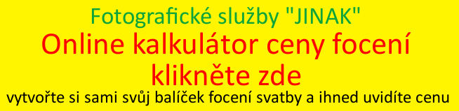 svatebn fotograf JINAK - kalkultor